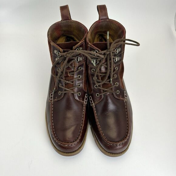 Timberland Pendleton Boots Mens Sz 13 Brown Leather Plaid Lining Hiking 9755R main image 8
